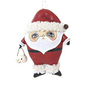 Bethany Lowe 5.0 Inch St. Nick Ornament Christmas Claus Snowman Bucket Tree Ornaments - 1 of 3