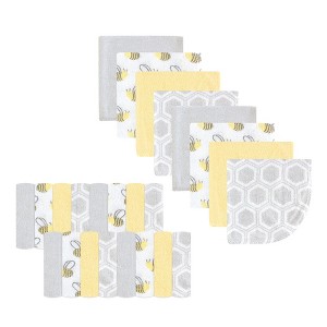 Luvable Friends Baby Unisex Super Soft Bundle Washcloths, Bee, One Size - 1 of 1