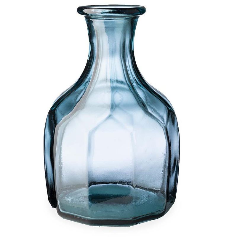 VivaTerra Zeta Geometric Recycled Glass Vase, 1 of 2