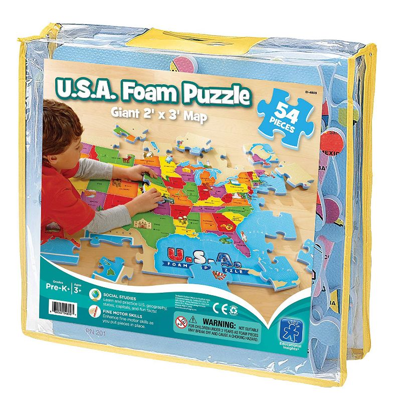 Educational Insights U.S.A. Foam Map Puzzle, Ages 5+, 4 of 5