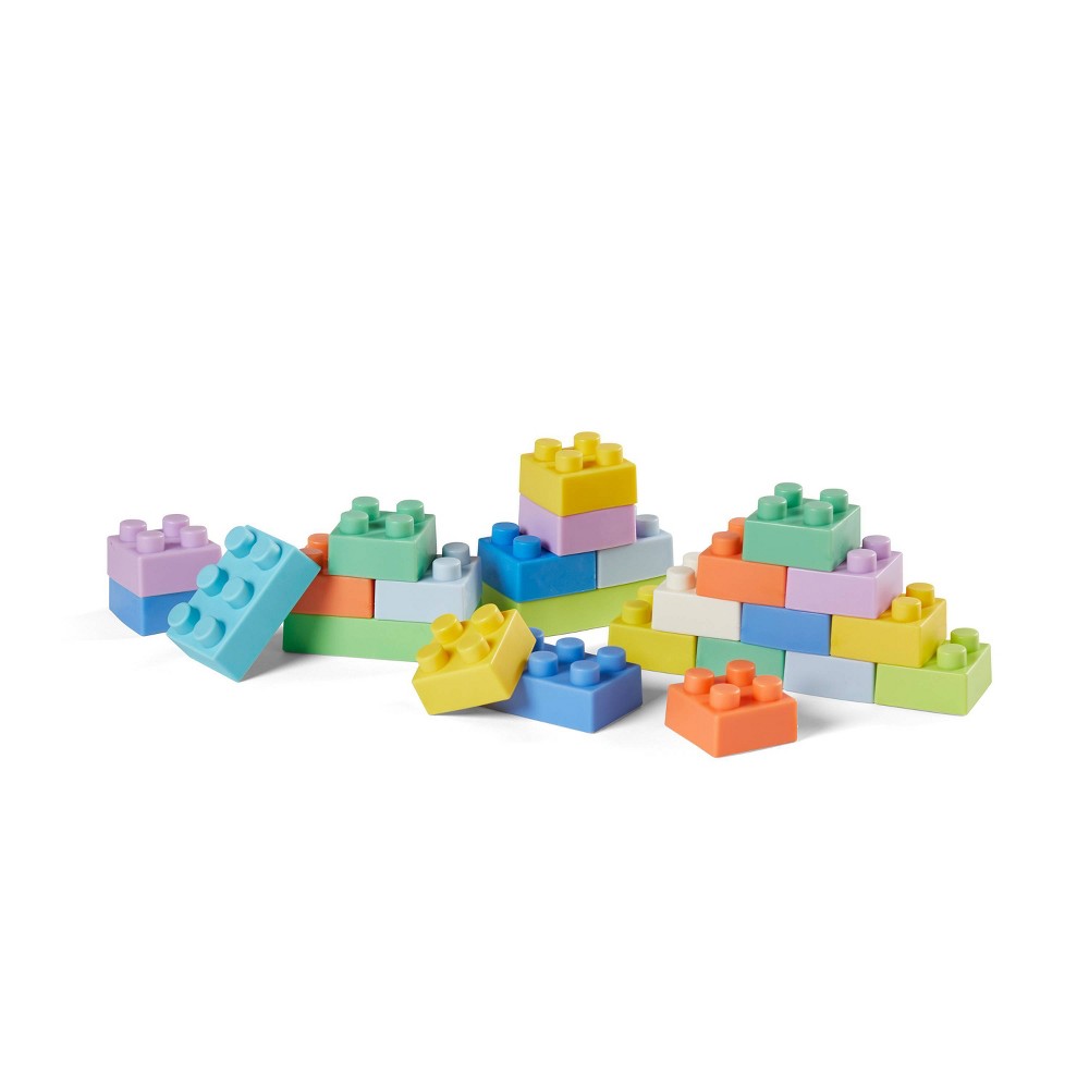 25 piece set of soft colorful soft building blocks