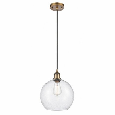 Athens - 1 Light Cord Hung Mini Pendant In Industrial Style-13 Inches Tall and 10 Inches Wide