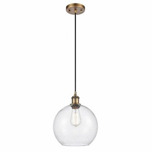 Athens - 1 Light Cord Hung Mini Pendant In Industrial Style-13 Inches Tall and 10 Inches Wide - 1 of 1