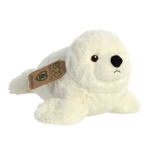 Aurora Medium Seal Eco Nation Eco-Friendly Stuffed Animal White 12" - 1 of 4