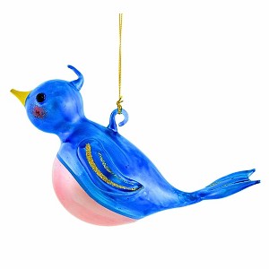 Italian Ornaments 2.5 Inch Happiness Bluebird Italian Ornament Christmas Tree Ornaments - 1 of 4