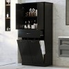 Tall Bathroom Storage Cabinet, Bathroom Cabinets Modern With 2 Laundry Baskets, Bathroom Storage Cabinets Floor Standing With Drawer-Cuddlewood - 3 of 4