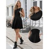 INSPIRE CHIC Women's Sleeveless Summer Casual Crew Neck Swing A Line Mini Dresses - 2 of 4