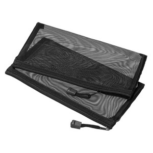Unique Bargains Mesh Bags Nylon Zip Pouch Pencil Case Storage Pockets 6 Pcs - 1 of 4