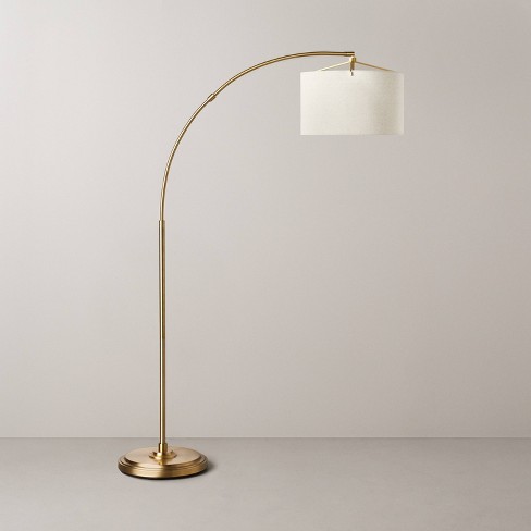 Arched Brass Floor Lamp With Textured Drum Shade - Hearth & Hand™ With  Magnolia : Target