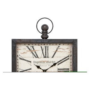 Olivia & May Metal Pocket watch Style Wall Clock Brown : Vintage Iron Square Clock , Analog Display - 1 of 4