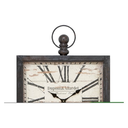 Metal Pocket Watch Style Wall Clock Brown - Olivia & May : Target