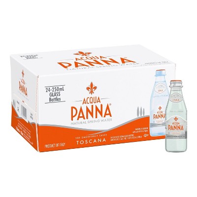 Acqua Panna Still Natural Spring Water Glass Bottle 250ml/8.45 Fl.oz - 24 Pack
