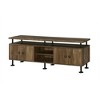 Acme Furniture Ensata Ii TV Stand for TVs up to 60" Rustic Oak/Black Finish - 2 of 4