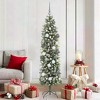 vidaXL Artificial Slim Christmas Tree with 300 LEDs Green 70.9 - 2 of 4