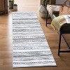 Acekool Washable Boho Area Rug, Soft Low Pile, Foldable, Stain Resistant, Non Slip TPR Back, Grey Blue Natural, Multiple Sizes - 2 of 4