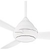 52" Minka Aire Modern Hugger 3 Blade Outdoor Ceiling Fan with LED Light White Wet Rated for Patio Exterior Porch Gazebo Garage - 3 of 4