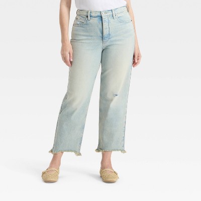 Women's High-Rise Straight Ankle Jeans - Universal Thread' Light Wash - image 4