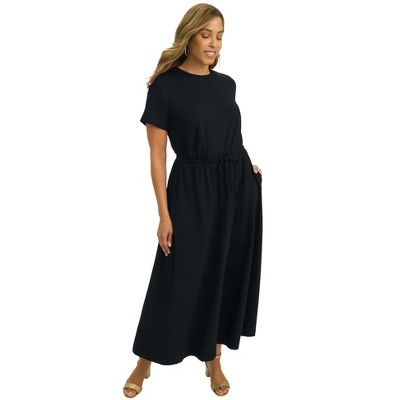 Jessica London Women's Plus Size Drawstring Maxi Dress