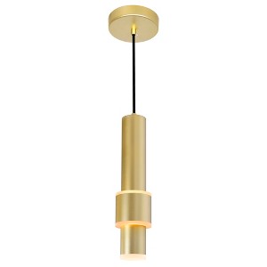 CWI Lighting Lena LED Integrated Mini Pendant With Satin Gold Finish - 1 of 4