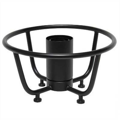 Matte Black Globe Shade Nightstand Lamp with Clear Glass