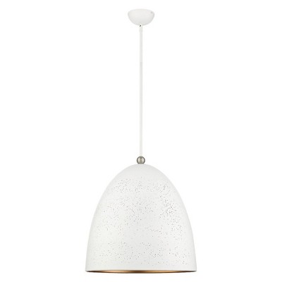 White and Brushed Nickel Mini Pendant Light