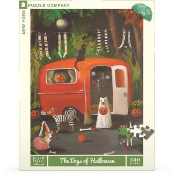New York Puzzle Company The Dogs of Halloween 500 Piece Puzzle