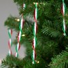 Northlight 6ct White, Red and Green Candy Swirl Christmas Ornaments 8" - 3 of 4