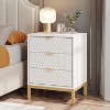 Hommoo 3-Drawer Nightstand White - 2 of 4