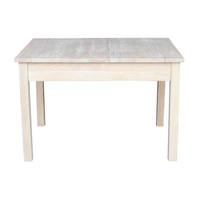 Eco-Friendly Mission Style Unfinished Wood Kids' Craft Table with Storage