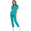 MediChic Womens 8-Pocket Scrubs Set- Mock Neck with 4-Pocket Jogger Scrub Pants - 2 of 4