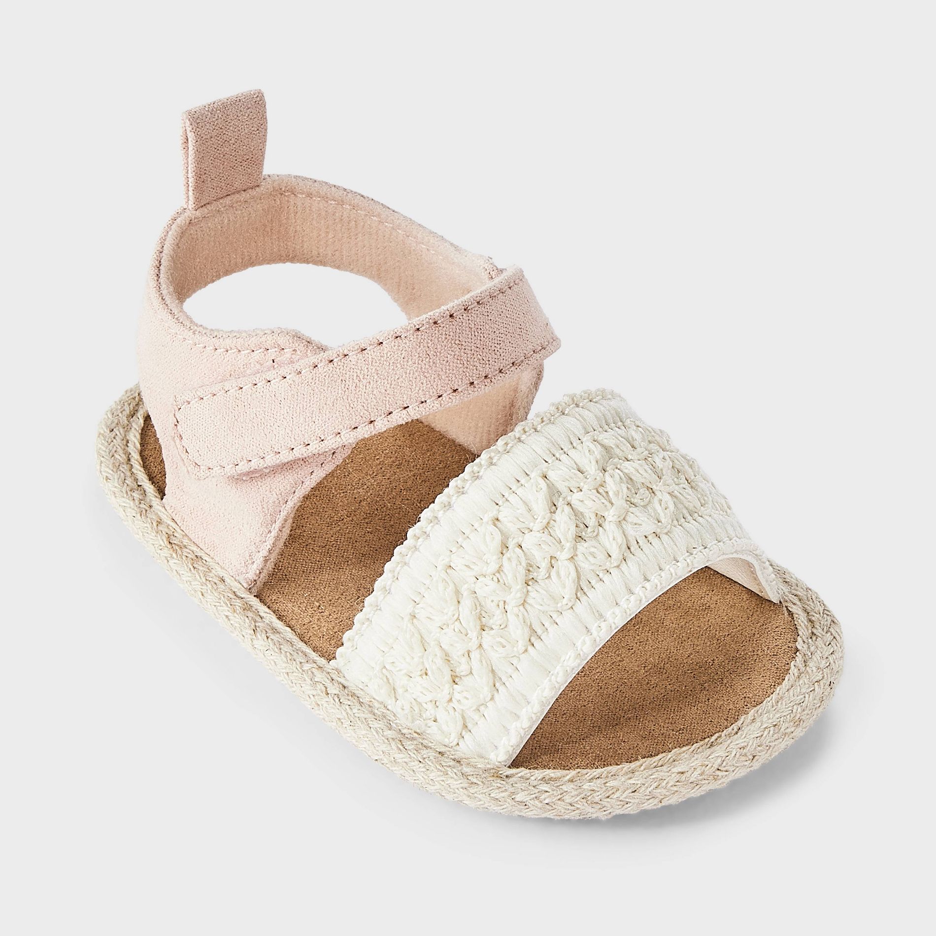 Baby Girls' Woven Sandals - Cloud Island™ Pink/Cream