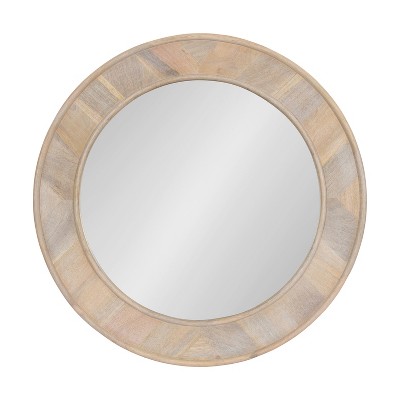 28"x28" Yahna Round Wall Mirror - Kate & Laurel All Things Decor