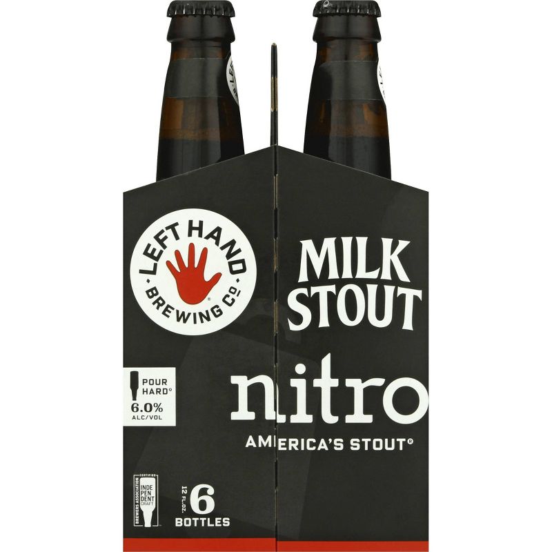 Left Hand Nitro Milk Stout Beer - 6pk/12 fl oz Bottles, 5 of 8