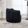 Vynxaria 40.35"W Upholstered Oversized 360?? Swivel Accent Barrel Chair and Half Cozy Sofa with 3 Pillows, Velvet Channel Tufted - 4 of 4