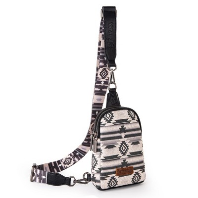 Aztec Sling Bag Southwest Crossbody Bags Trendy Chest Bag for Women Shoulder Bag LG-WG2205-210BK