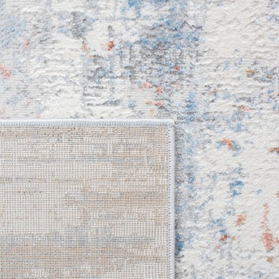 Ivory and Rust Abstract Hand-knotted Reversible Rug