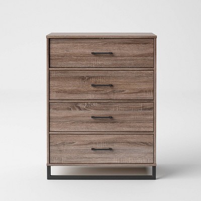 Mixed Material 4 Drawer Dresser Medium Gray - Room Essentials™