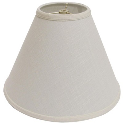 Vynxaria Lampshades: Off White Deep Cone Lampshade, 6" x 19" x 13" with Washer Fitter