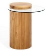 Tasharose Wood & Glass Accent Table - SFV2314 - Natural/Clear - Safavieh Couture - 3 of 4