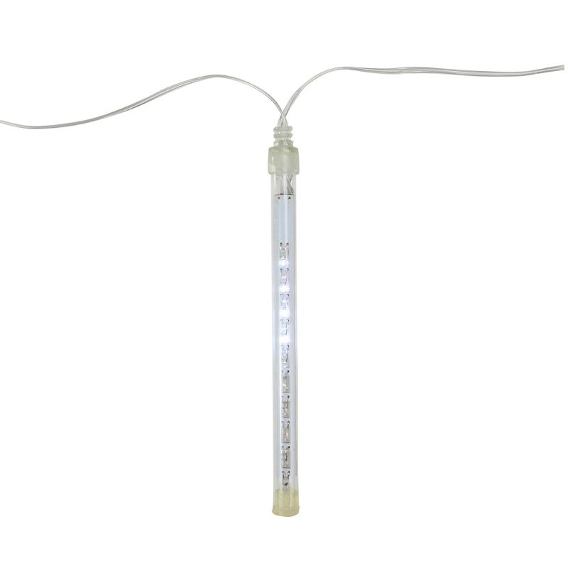 Northlight 10ct Dripping Icicle Snowfall Christmas Light Tubes Clear - 14.25' Clear Wire, 1 of 2