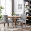 NicBex Vintage Neutrally Toned Thickened Dining Chairs with Bronze Nail Head,Modern Style Upholstered Accent Chairs for Living Room,Set of 2 - 2 of 4
