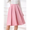INSPIRE CHIC Women's High Waist A-Line Pocket Flare Pleated Midi Skirt - 4 of 4