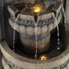John Timberland Roman Outdoor Floor Water Fountain with Light LED 50" High 2-Tier Lion Face for Yard Garden Patio Deck Home - 3 of 4