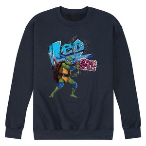 Men's - Teenage Mutant Ninja Turtles - Leonardo AKA Leo Graphic Fleece Sweatshirt - 1 of 4