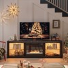 Bestier 71" Fireplace TV Stand for TVs Up to 75", Modern TV Stand with 36" Electric Fireplace with LED Lights & Storage Shelves for Living Room - 2 of 4