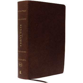 The King James Study Bible, Bonded Leather, Brown, Indexed, Full-Color Edition - Large Print by  Thomas Nelson (Leather Bound)