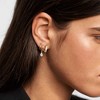 14K Gold Plated Triple Huggie Illusion Stud Earrings | Double Huggie Hoop Earrings for One Hole | Gold Hoop Earrings for Women - 2 of 4