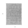 Gray Silver And Charcoal Floral Washable Indoor Outdoor Area Rug - 3 of 4