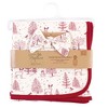 Touched by Nature Baby Girl Organic Cotton Swaddle Blanket and Headband or Cap, Winter Woodland, One Size - 2 of 4