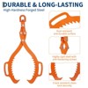 36inch Log Tongs with 3100 lbs Loading Capacity, 4 Claw Log Grabber Hook with Operating Handle for Tractors, Trucks, Forklifts - 4 of 4